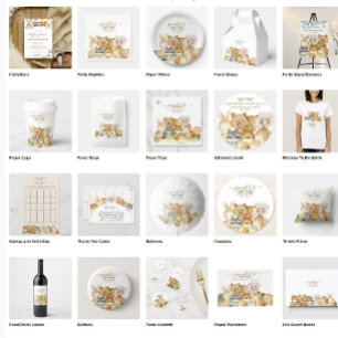 Pink Yellow Cute Animals Budget Oh Baby Shower Invitation