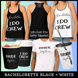 I Do Crew Bachelorette Party Brides Name Acrylic Tumbler