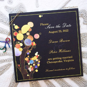 Whimsical Trees Casual Outdoor Wedding Invitation