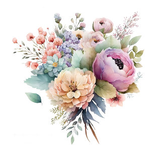 Boho Spring Pastel Peony Floral Wedding Shower Invitation