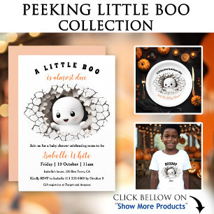 Halloween Funny Peeking Ghost Baby Announcement T-Shirt