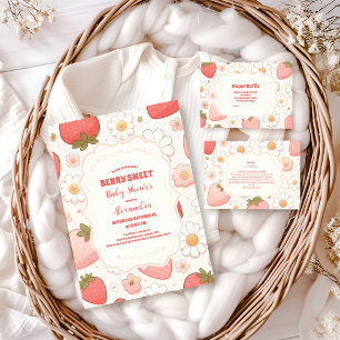 Strawberry Berry Sweet Baby Shower  Invitation