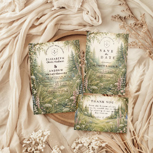 Enchanted Woodland Forest Wedding RSVP Card