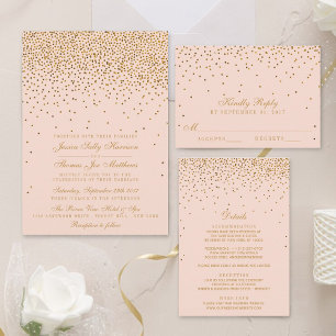 Blush Pink & Glam Confetti Wedding Real