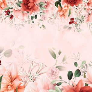 Terracotta Spring Fall Floral Couples Shower