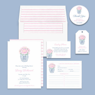Pastel Pink Peonies Baby Girl Shower Thanks Favour Classic Round Sticker