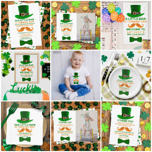 Modern Leprechaun St. Patrick's Any Age Birthday Invitation