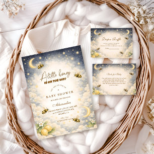 Celestial Honey Bee Baby Shower Diapper Raffle Enclosure Card