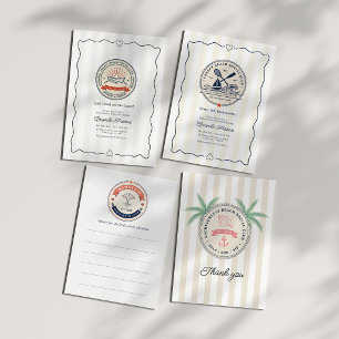 Last Toast on the Coast Beach Club Bachelorette Invitation