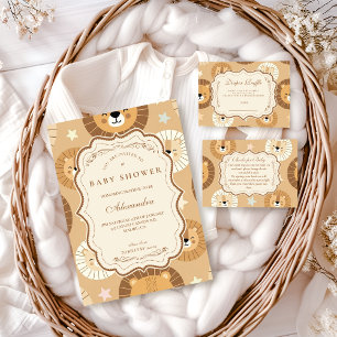 Safari Lion Diapper Raffle Enclosure Card