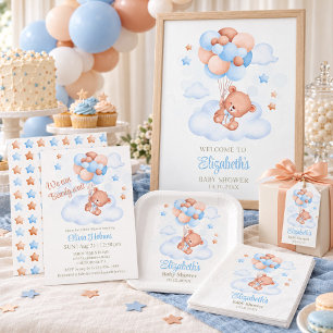Teddy Bear in the Sky Baby Shower Address Label Return Address Label