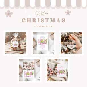 Pink Green Gingerbread Christmas Party Invitation