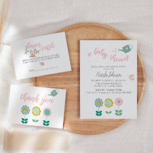 Spring Flowers Pink Butterfly Wishes for Baby Card