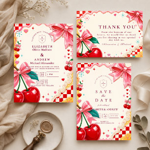 Whimsical Kitschy Wedding Thank You Card