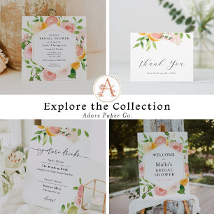 Citrus Brunch and Bubbly Bridal Shower Invitation