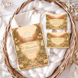 Soft Desert Wildflowers Diapper Raffle  Enclosure Card