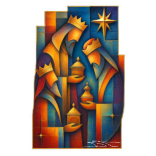 Geometric Magi - Three Wise Men Christmas Star Art Coffee Mug