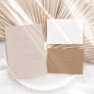 Modern Minimalist Blush Pink RSVP Card