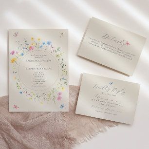 Spring Wildflower Wedding Envelope