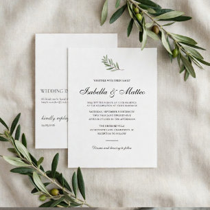 Olive Branch Wedding Seating Chart   Minimal 