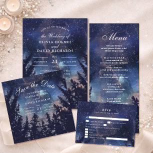 Starry Night Celestial Wedding Address Label Return Address Label