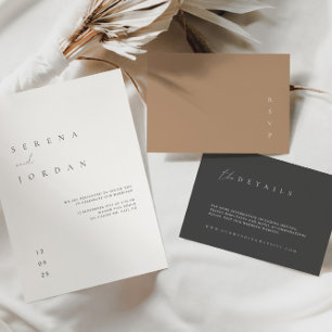 Elegant Minimalist Ivory Foil Wedding