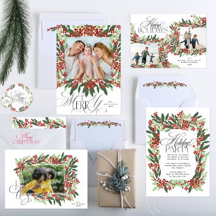 Enchanted Evergreen Botanical Christmas Star Sticker