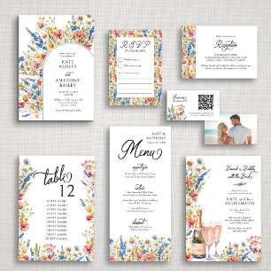 Country Wildflower Arch Wedding Invitation