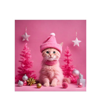 Merry Christmas from the cats Pink holidays Coffee Mug