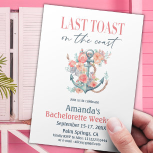 Last Toast Coastal Bachelorette Weedkend Decor Square Sticker