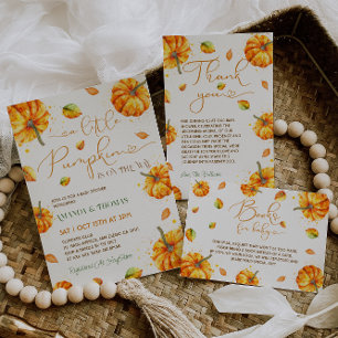 Pumpkin Books For Baby Baby Shower  Enclosure Card