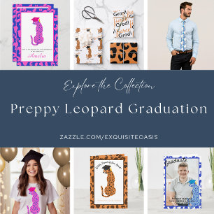 Roaring with Pride Graduation Leopard Invitation