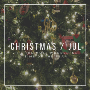 God jul! Dala Horse Wine Label 