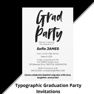 Mondern Black and White Graduation  Enclosure Card