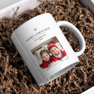 "Personalised Merry Christmas with Photo & Name Coffee Mug