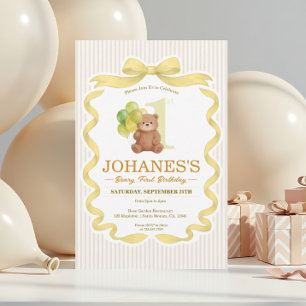  Beary First Birthday Classic Round Sticker