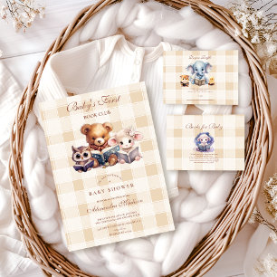 Baby Shower Book Club Theme Diapper Raffle Enclosure Card