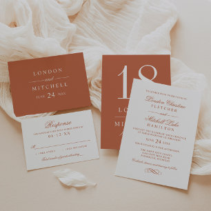 Celebration of Love Terracotta Wedding Monogram Napkin