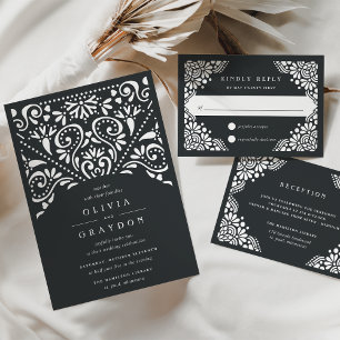 Beaux Arts RSVP Card   Charcoal