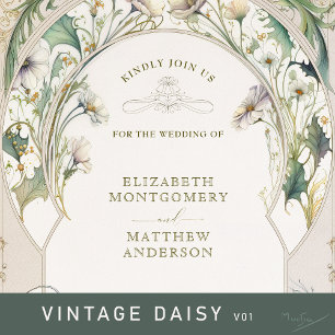 Vintage Wedding Invitations Art Nouveau by Mucha