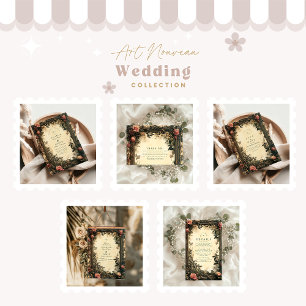 Dark Romance Art Nouveau Wedding Save The Date