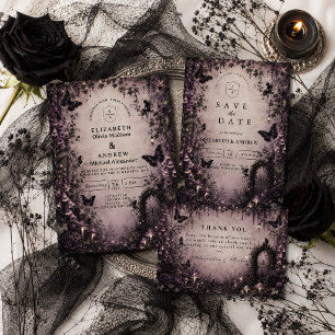Dark Fantasy Fairy Goth Wedding Invitation