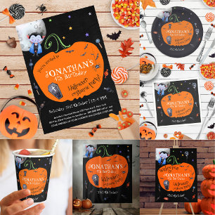 Lovely Watercolor Halloween Kids Costume Party Napkin