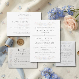 Vintage Elegant Floral Regency Rehearsal Dinner Invitation