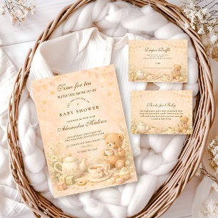 Vintage Tea Afternoon Baby Shower Invitation