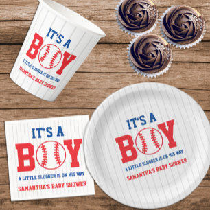 Little Slugger Baseball Boy Baby Shower Napkin