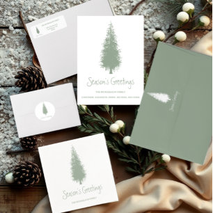 Woodland Trees Christmas Return Address Label