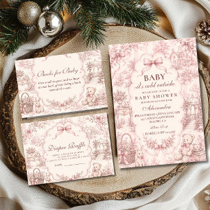 Woodland Christmas Baby Shower Napkin