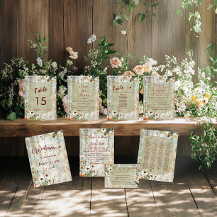 Vintage Lace & Daisies Rustic Save The Date Invitation