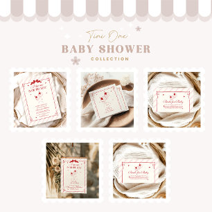 Cute Tini One Is On The Way Baby Shower Enclosure Card